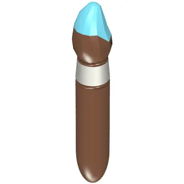 Equipment Paint Brush with Silver Ring and Medium Azure Tip Print