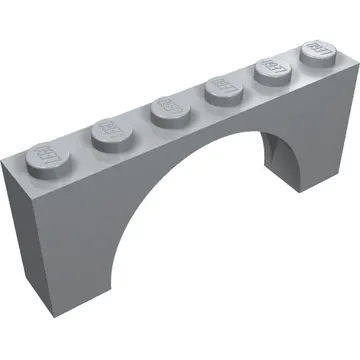 Brick Arch 1 x 6 x 2 - Very Thin Top without Reinforced Underside