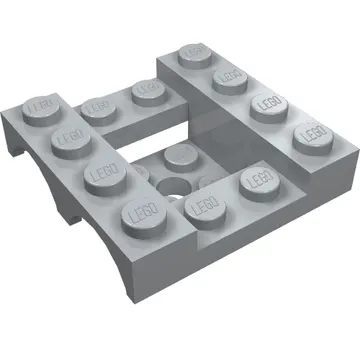 Vehicle Base 4 x 4 x 1 1/3 with Wheel Arches, 2 x 2 Recessed Center and Hole