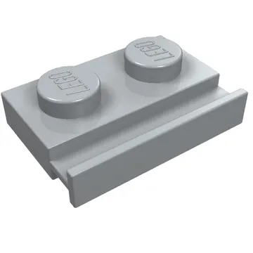 Plate Special 1 x 2 with Door Rail