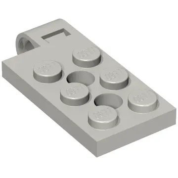 Hinge Plate 2 x 4 with Pin Hole with 2 Holes - Top