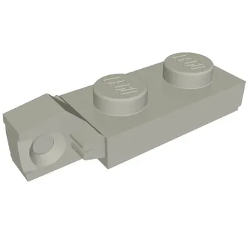 Hinge Plate 1 x 2 Locking with 1 Finger On End, with Groove