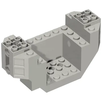 Wedge Brick Special 4 x 10 x 4 with 3 x 4 Recessed and Pin Holes- Plane Bottom