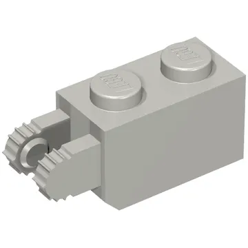 Hinge Brick 1 x 2 Locking with 2 Fingers Vertical End, 7 teeth