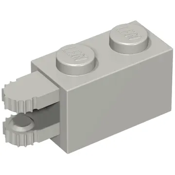 Hinge Brick 1 x 2 Locking with 2 Fingers Horizontal End, 7 Teeth