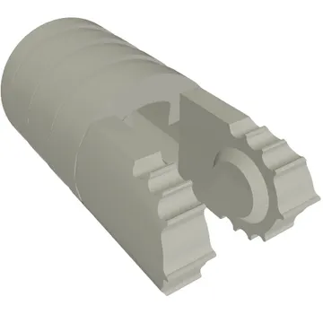 Hinge Cylinder 1 x 2 Locking with 2 Click Fingers and Axle Hole, 7 Teeth