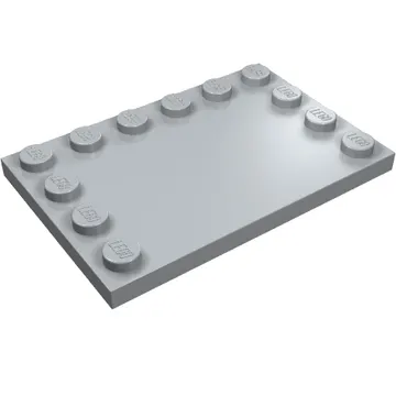 Plate Special 4 x 6 with Studs on 3 Edges
