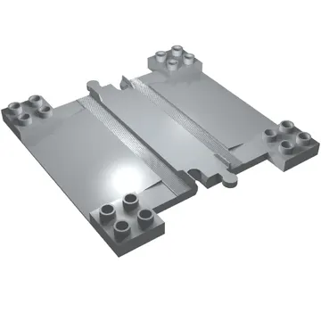 Duplo Train Track with Ramps For Car Crossing