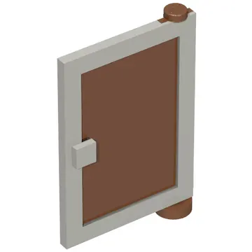 Door 1 x 4 x 5 Right with Reddish Brown Glass