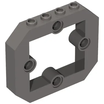 Brick Special 1 x 6 x 4 with 4 Pin Holes and Opening