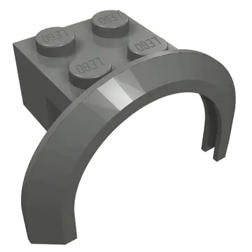 Wheel Arch, Mudguard 4 x 2 1/2 x 2 with 2 x 2 Plate