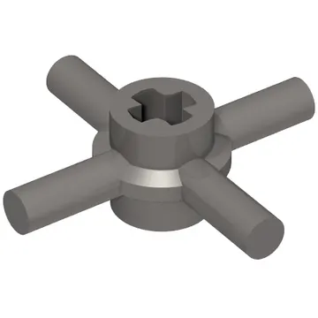 Technic Axle Connector Hub with 4 Bars at 90°, Reinforced Axle Hole