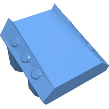 Brick Sloped 2 x 2 No Studs, with 3 Side Pistons Raised Edges