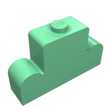 Brick Curved 1 x 4 x 2 Centre Stud Top