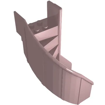 Stairs 6 x 6 x 9 1/3 Curved Enclosed