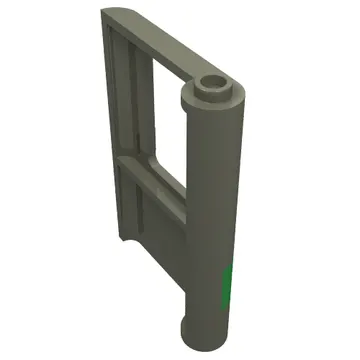 Door 1 x 4 x 5 Train Left with Green Stripe, Train Logo and Rivets Print