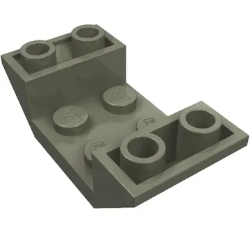Brick Sloped Inverted 45° 4 x 2 Double with 2 x 2 Recessed
