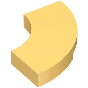 Tile 2 x 2 Curved, Macaroni