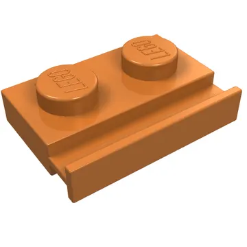 Plate Special 1 x 2 with Door Rail