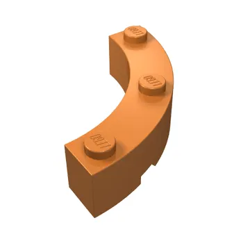 Brick Round Corner 4 x 4 Macaroni Wide with 3 Studs