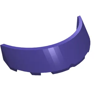 Windscreen 3 x 6 x 1 Curved with 2 Circular Stud Holders in Bottom