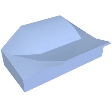 Brick Wedged, Curved 1 x 2 x 2/3 No Studs, Wing End