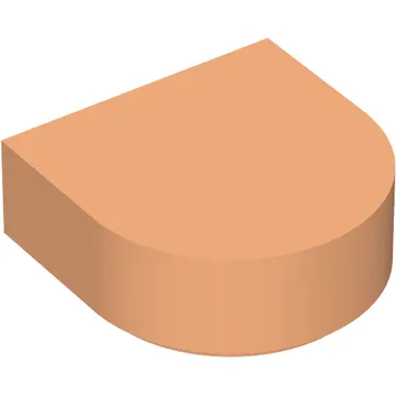 Tile Round 1 x 1 Half Circle