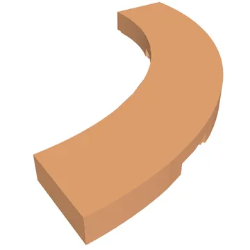 Tile 4 x 4 Curved, Macaroni