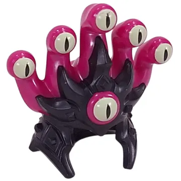 Headwear, Crown with Magenta Tentacles, Yellowish Green Eyes print