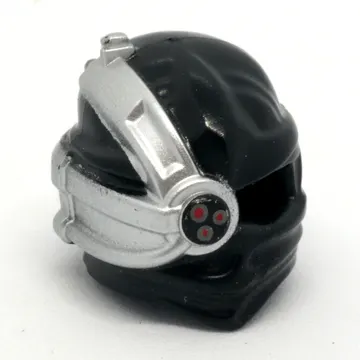 Wrap with Cyborg Eyepiece and Triple Red Sensor on Silver Background Print