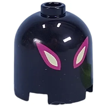 Brick Round 2 x 2 x 1 2/3 Dome Top, Hollow Stud with Dark Purple and Bright Light Yellow Eyes print