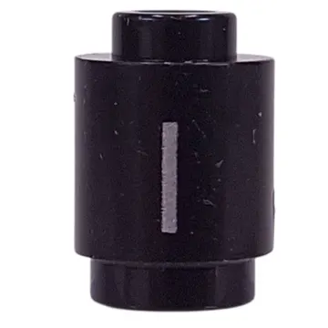Brick Round 1 x 1 Open Stud with Letter 'I' Print