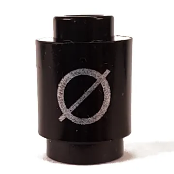 Brick Round 1 x 1 Open Stud with Letter 'Ø' Print