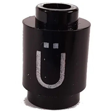 Brick Round 1 x 1 Open Stud with Letter 'Ü' Print