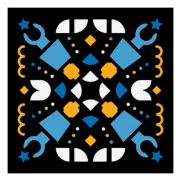 Tile 2 x 2 with Mirror Filter print