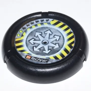 Large Figure Throwing Disk, Jet / Judge, 2 Pips, Radiating Arrows Logo Print