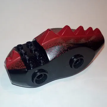 Creature Body Part, Dragon Torso with Dark Red Dorsal Scales Pattern