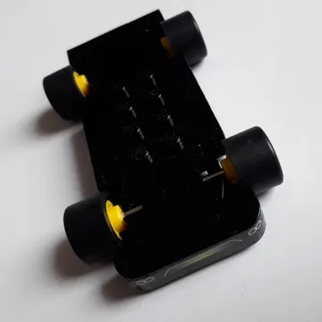Vehicle Base, Fast Food Racer 4 x 10, Yellow Wheels and Black Tires