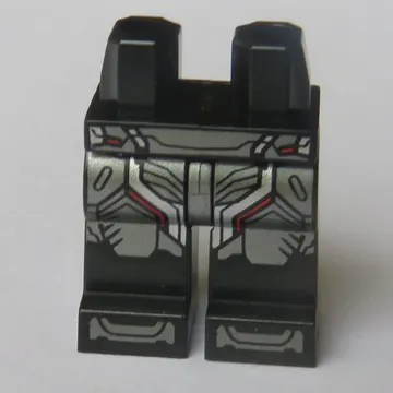 Hips and Black Legs with Metallic Silver Armour Print (War Machine)