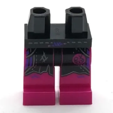 Hips and Magenta Legs with Silber/Dark Purple Belt, Black Shorts print