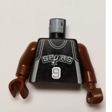 Torso Basketball Jersey, San Antonio Spurs '9' Print, Long One Piece Arms Brown (NBA)