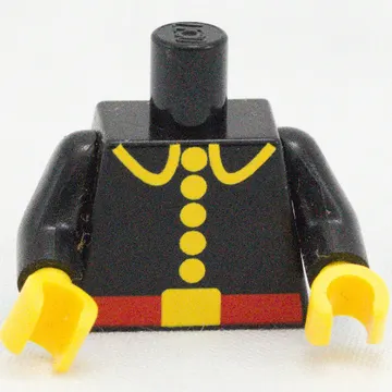 Torso Fire Uniform Five Button Print, Black Arms, Yellow Hands