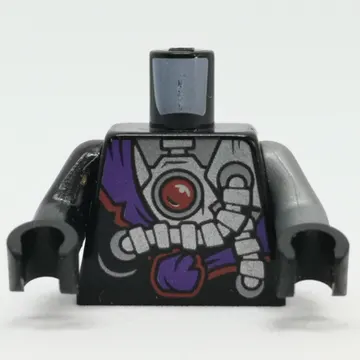 Torso, Odd Arms, Dark Purple Sash, Gear, Rod Light Print, Left Flat Silver Arm, Right Black Arm, Black Hands
