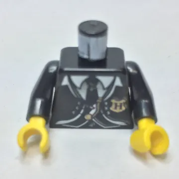 Torso Suit and Tie with Hogwarts Crest Print, Black Arms, Yellow Hands