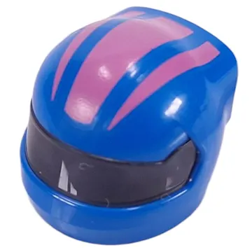 Helmet, Formula 1 with Trans-Black Visor pattern and Dark Pink Stripes print