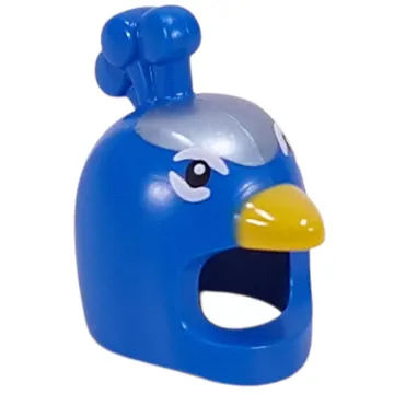 Costume / Mask, Peacock with Yellow Beak, White Eyes, Metal Blue Top print