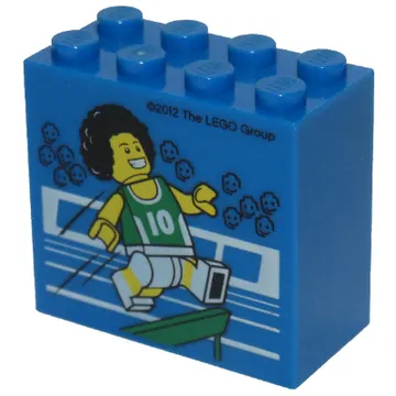 Brick 2 x 4 x 3 with 'LEGOLAND Windsor Resort' / Olympic Athlete #10 Print