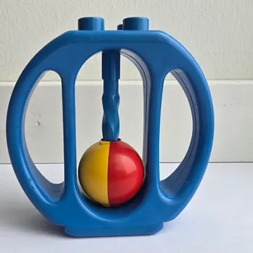 Duplo Rattle Oval with Yellow and Red Ball Wheel