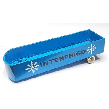 HO Scale Mercedes Refrigerated Trailer, Single Axle, 'Interfrigo' and White Snowflakes Print