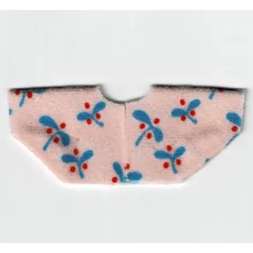 Scala, Baby Shirt with Blue Leaves and Red Berry Print